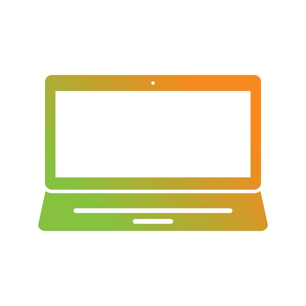 Beautiful Laptop Glyph Vector Icon