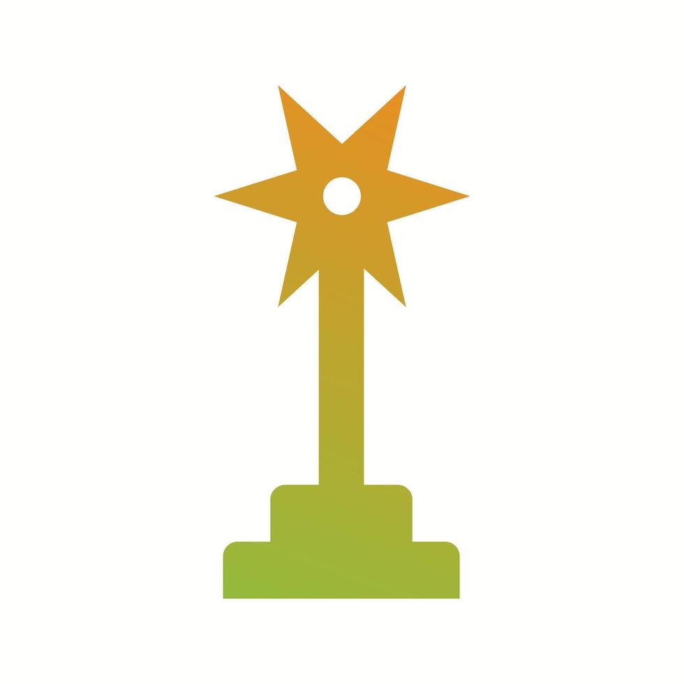 Beautiful Award Glyph Vector Icon