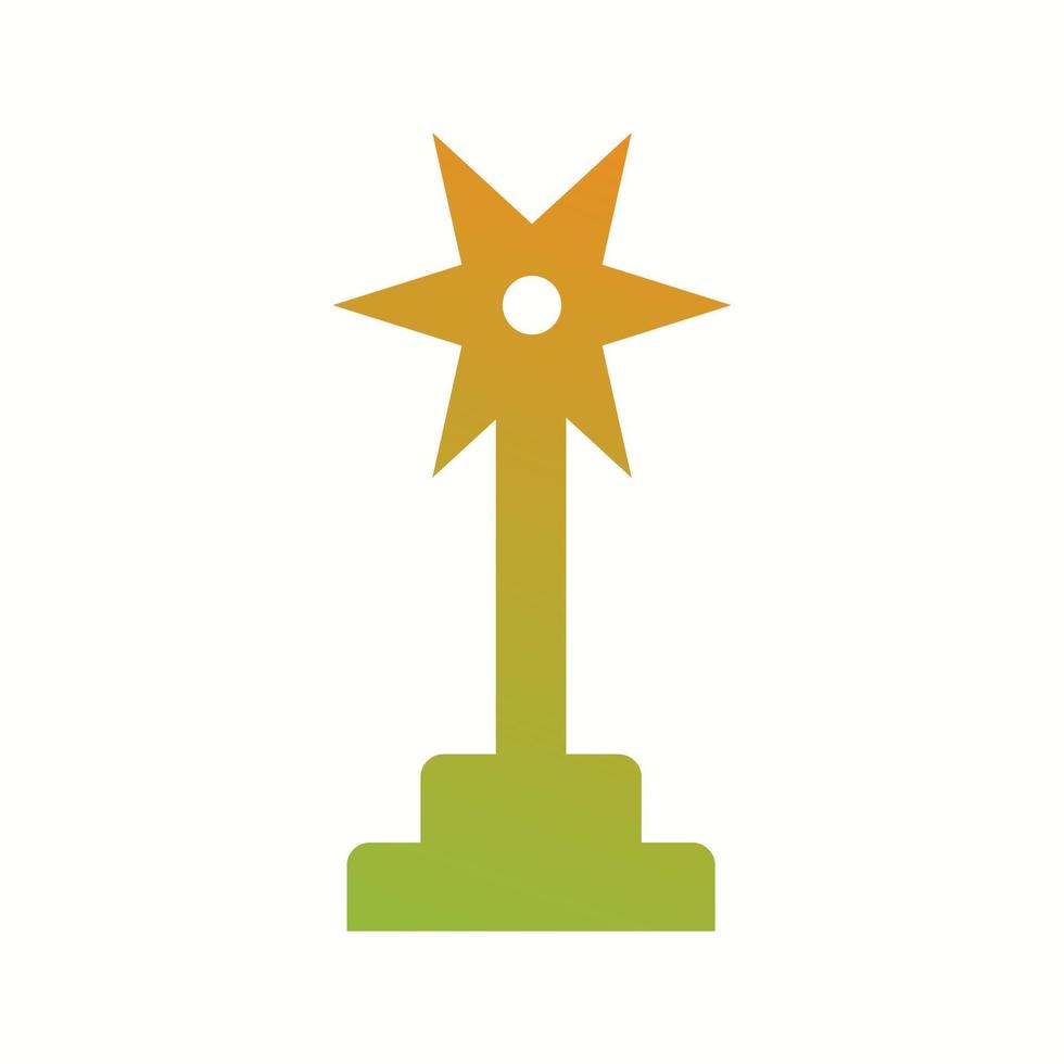 Beautiful Award Glyph Vector Icon