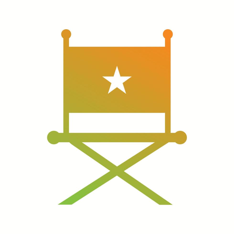 Beautiful Director Chair Glyph Vector Icon