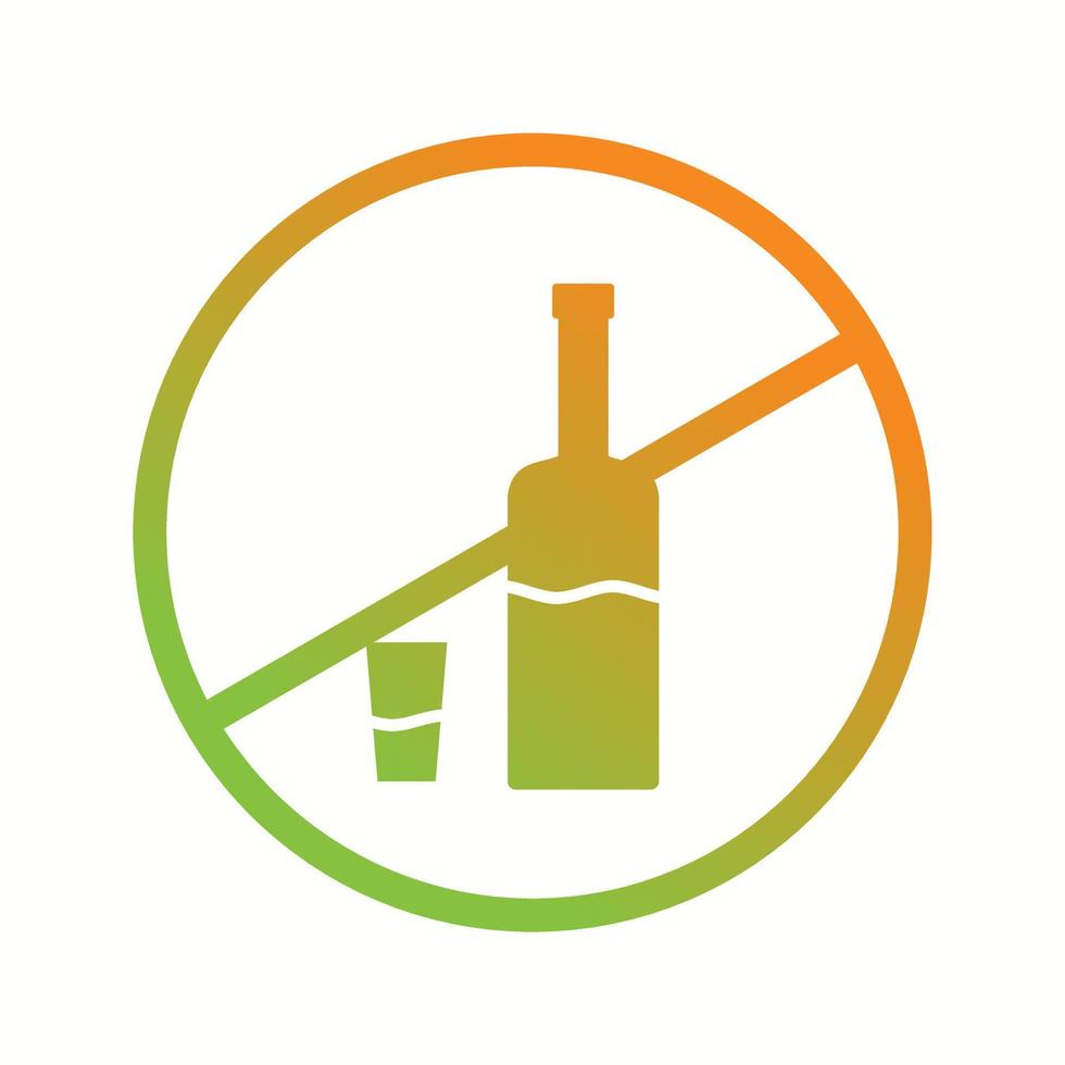 Beautiful No Drink Glyph Vector Icon
