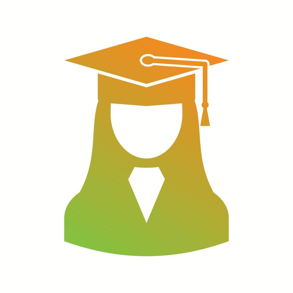 Beautiful Female Student Glyph Vector Icon