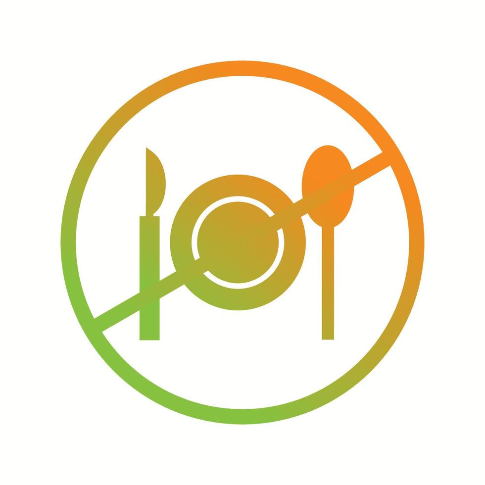 Beautiful No Food Glyph Vector Icon