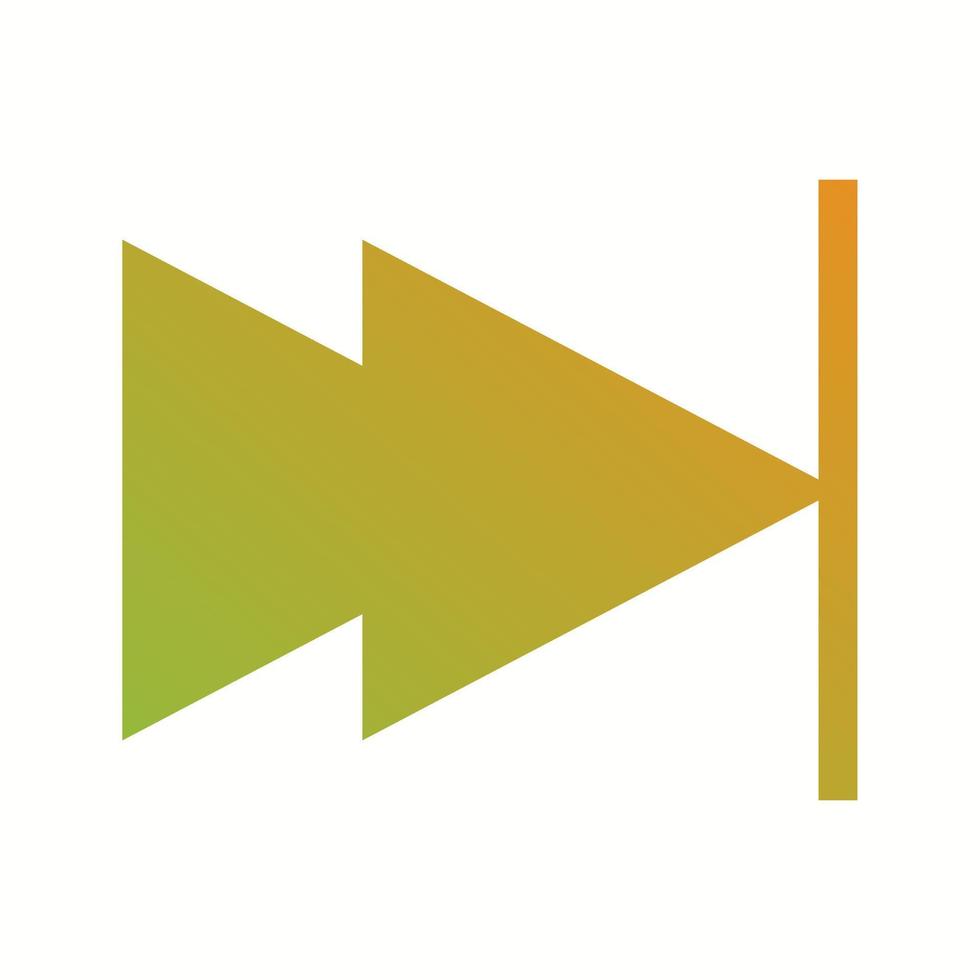 Beautiful Next Arrow Glyph Vector Icon
