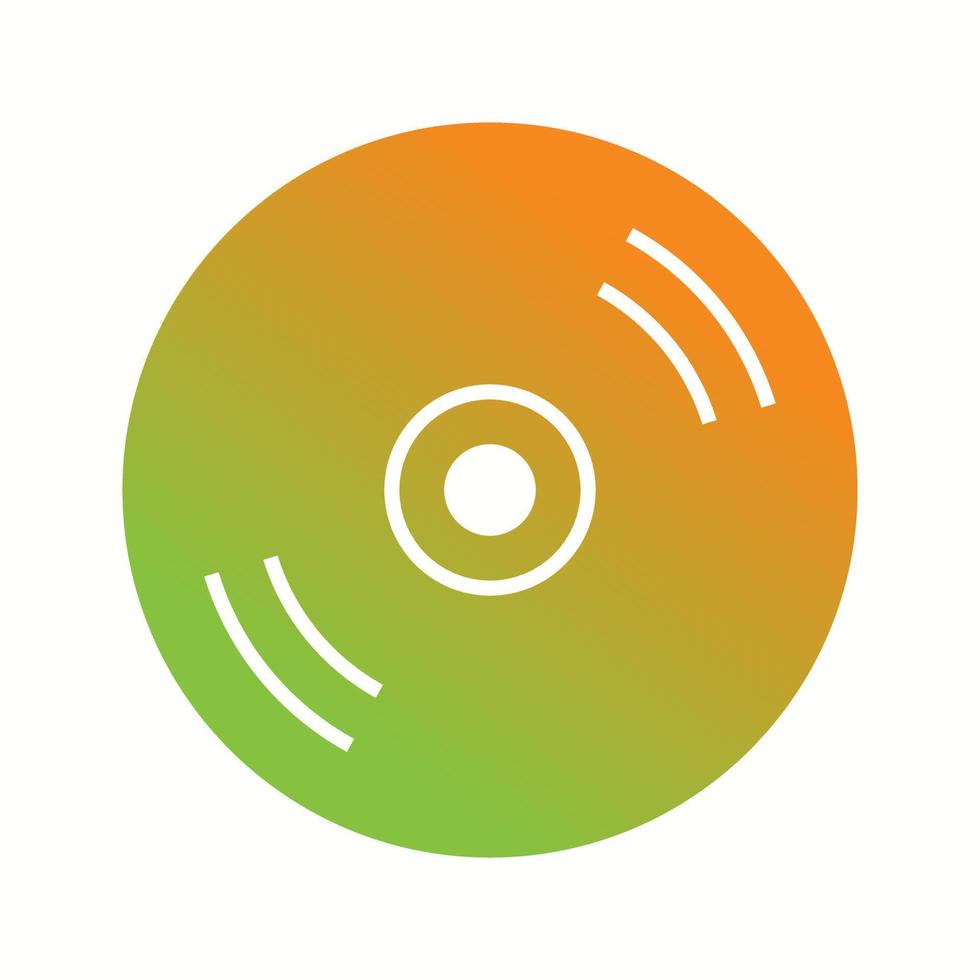 Beautiful CD Glyph Vector Icon