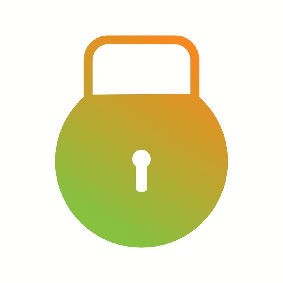 Beautiful Lock Glyph Vector Icon