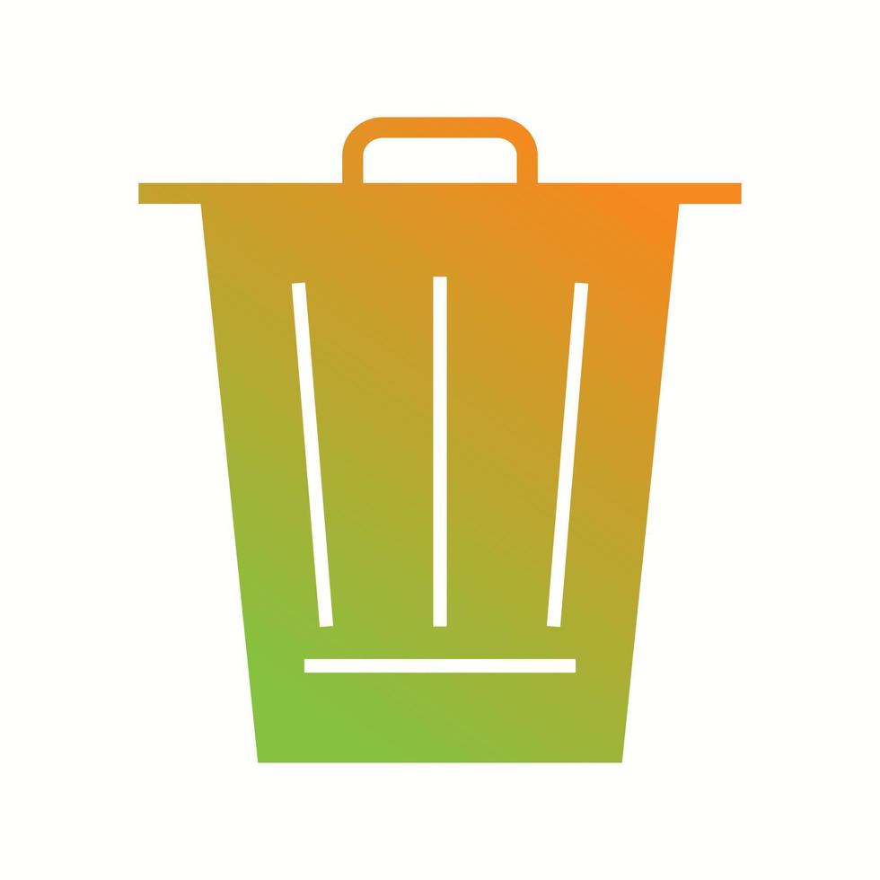 Beautiful Dustbin Glyph Vector Icon