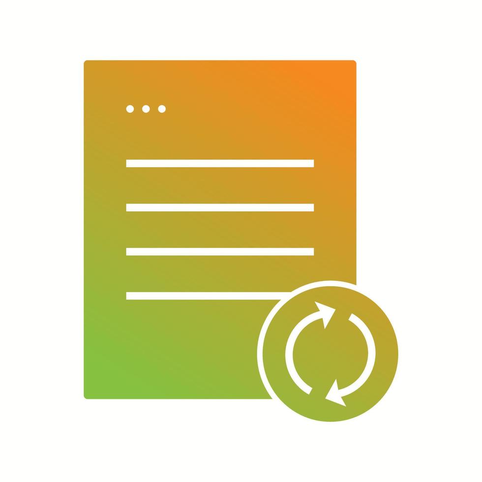 Beautiful Sync Data Glyph Vector Icon