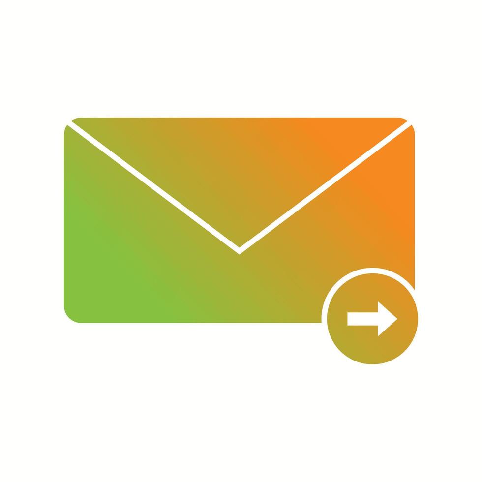 Beautiful Sending Message Glyph Vector Icon