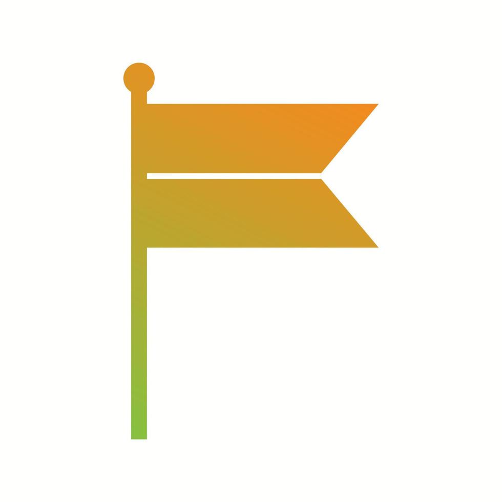 Beautiful Flag Glyph Vector Icon