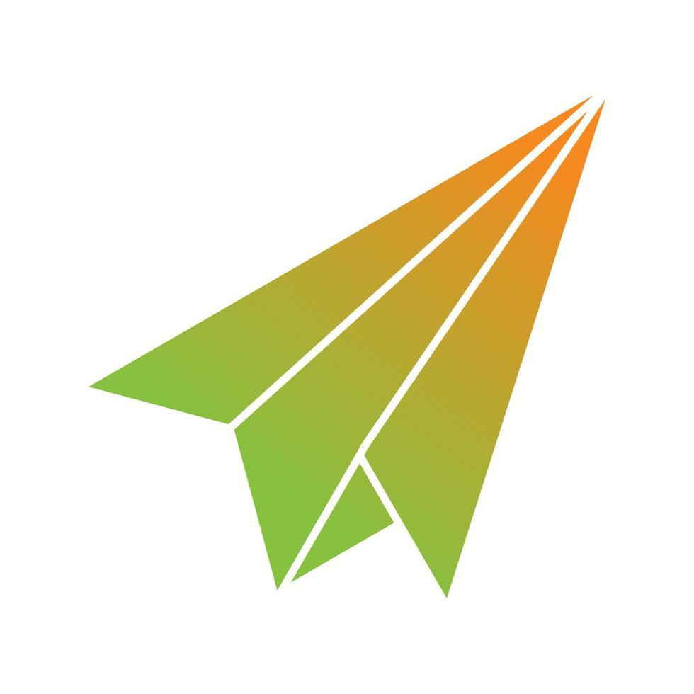 Beautiful Paper Airplane Glyph Vector Icon