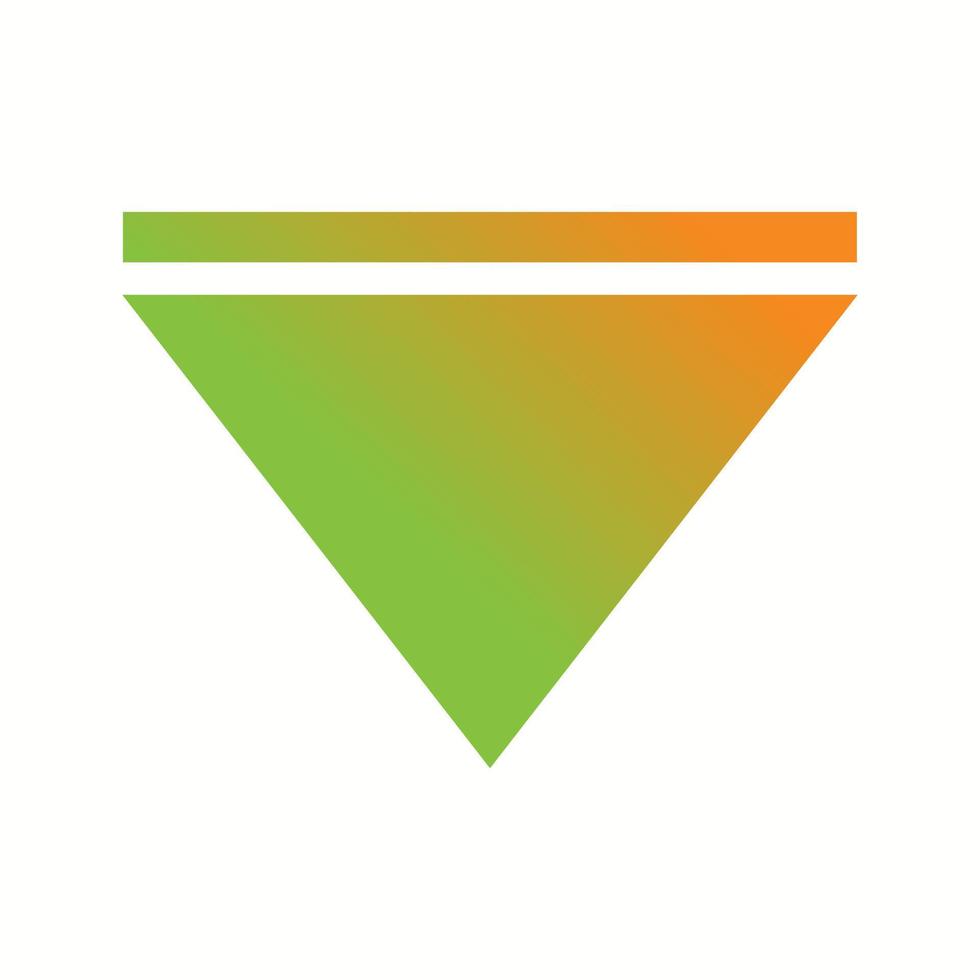 Beautiful Arrow Down Glyph Vector Icon