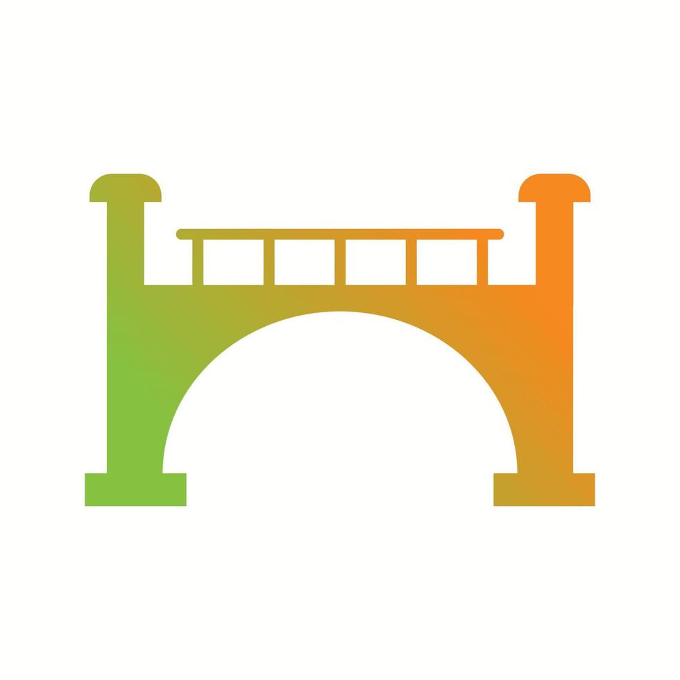 hermoso icono de vector de glifo de puente