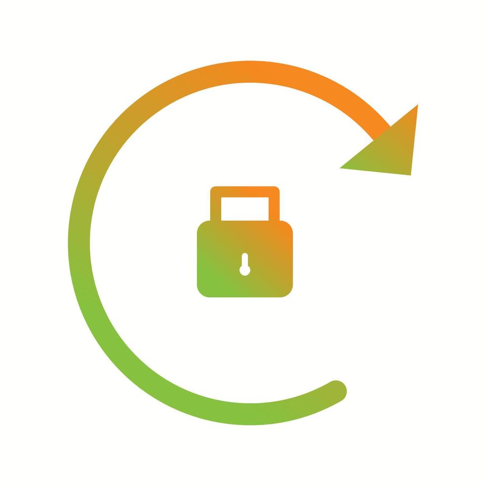 Beautiful Rotation Locked Glyph Vector Icon