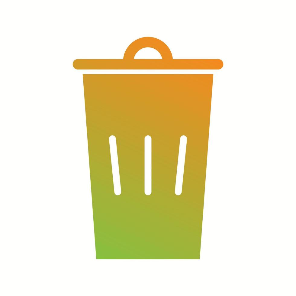 Beautiful Dustbin Glyph Vector Icon