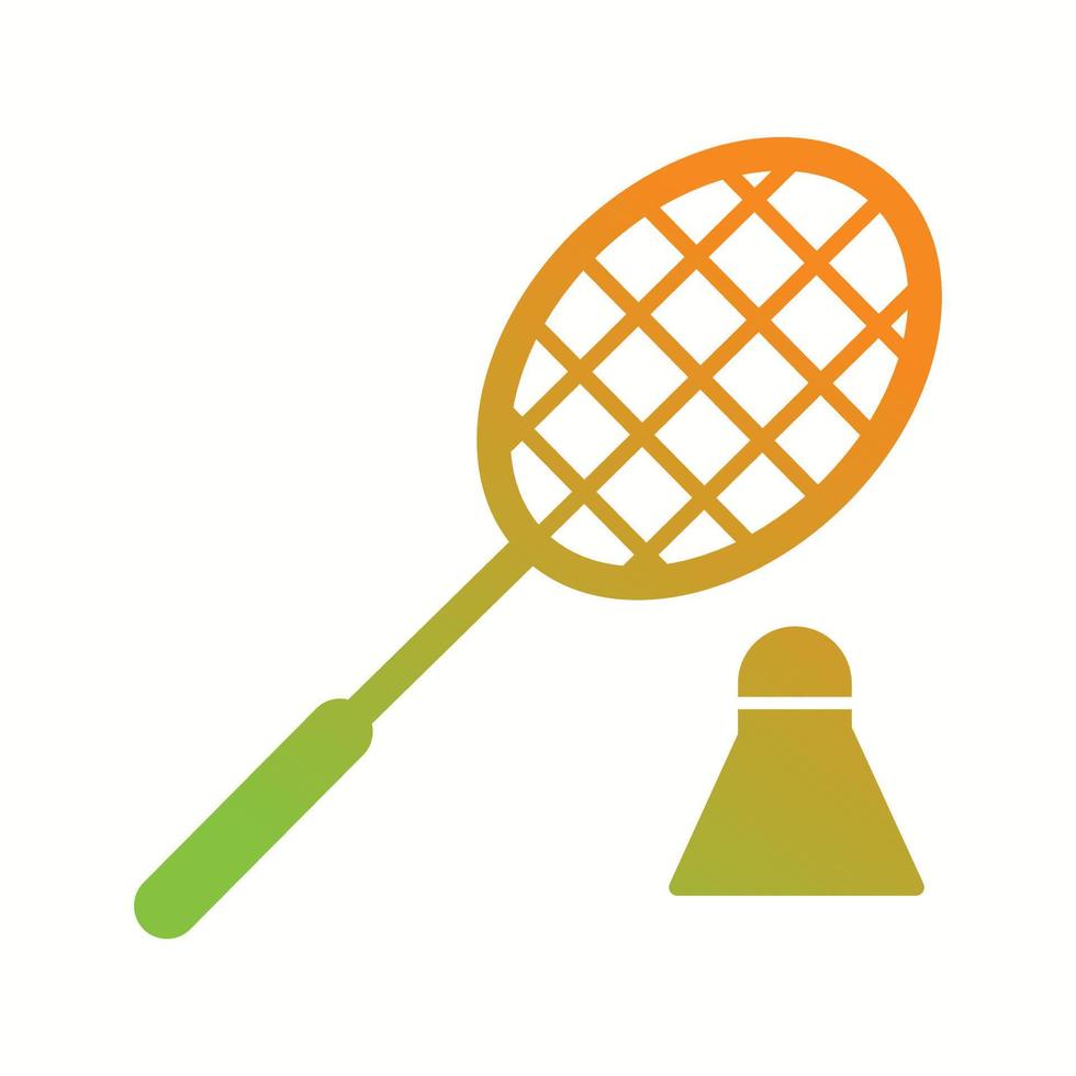Beautiful Badminton Glyph Vector Icon