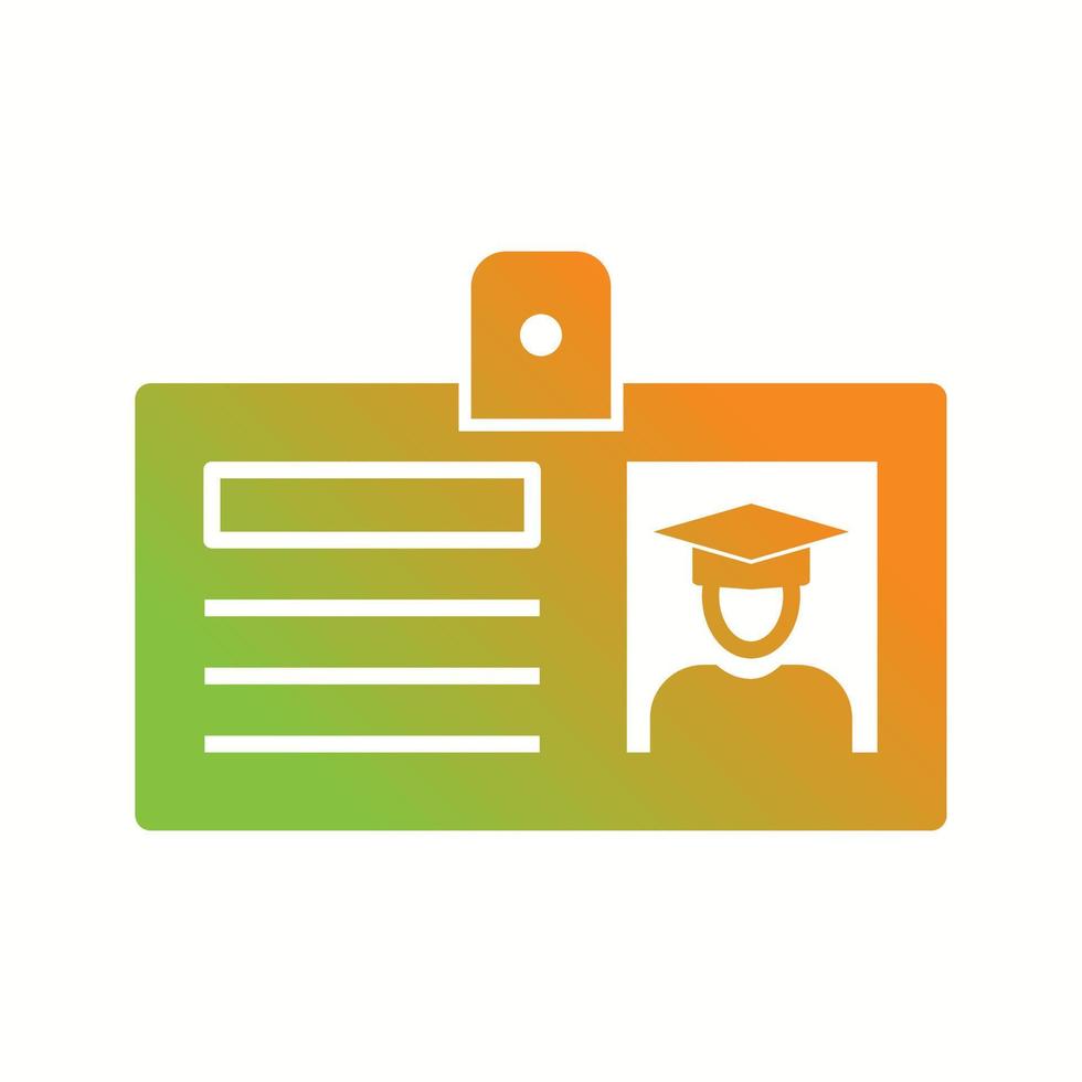 Beautiful ID Card Glyph Vector Icon