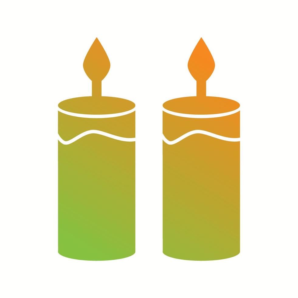 Beautiful Candles Glyph Vector Icon