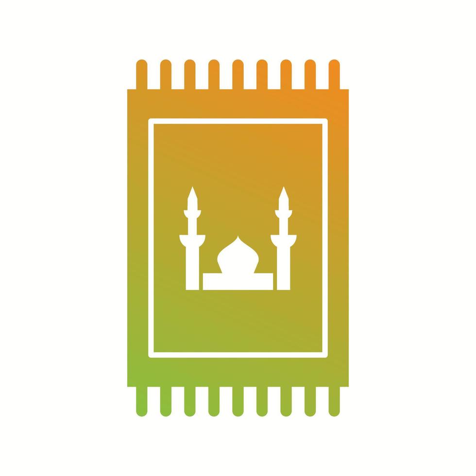 Beautiful Prayer Rug Glyph Vector Icon