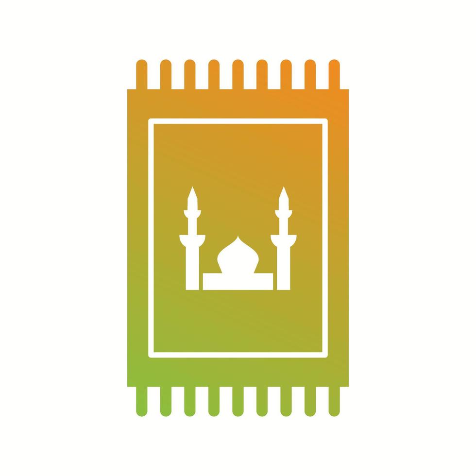 Beautiful Prayer Rug Glyph Vector Icon