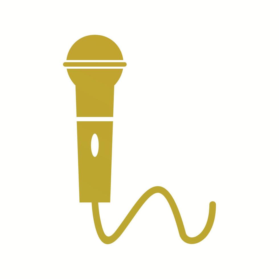 Beautiful Microphone Glyph Vector Icon