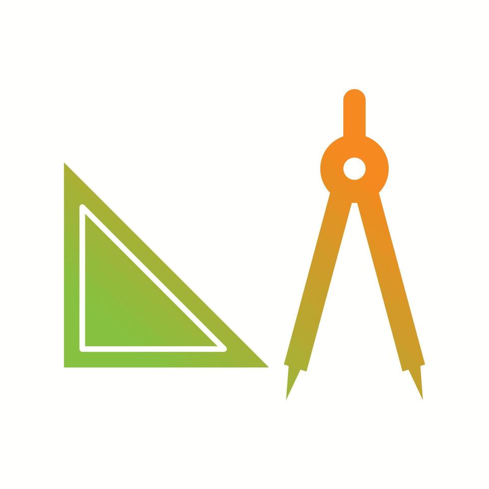 Beautiful Geometry Tools Glyph Vector Icon
