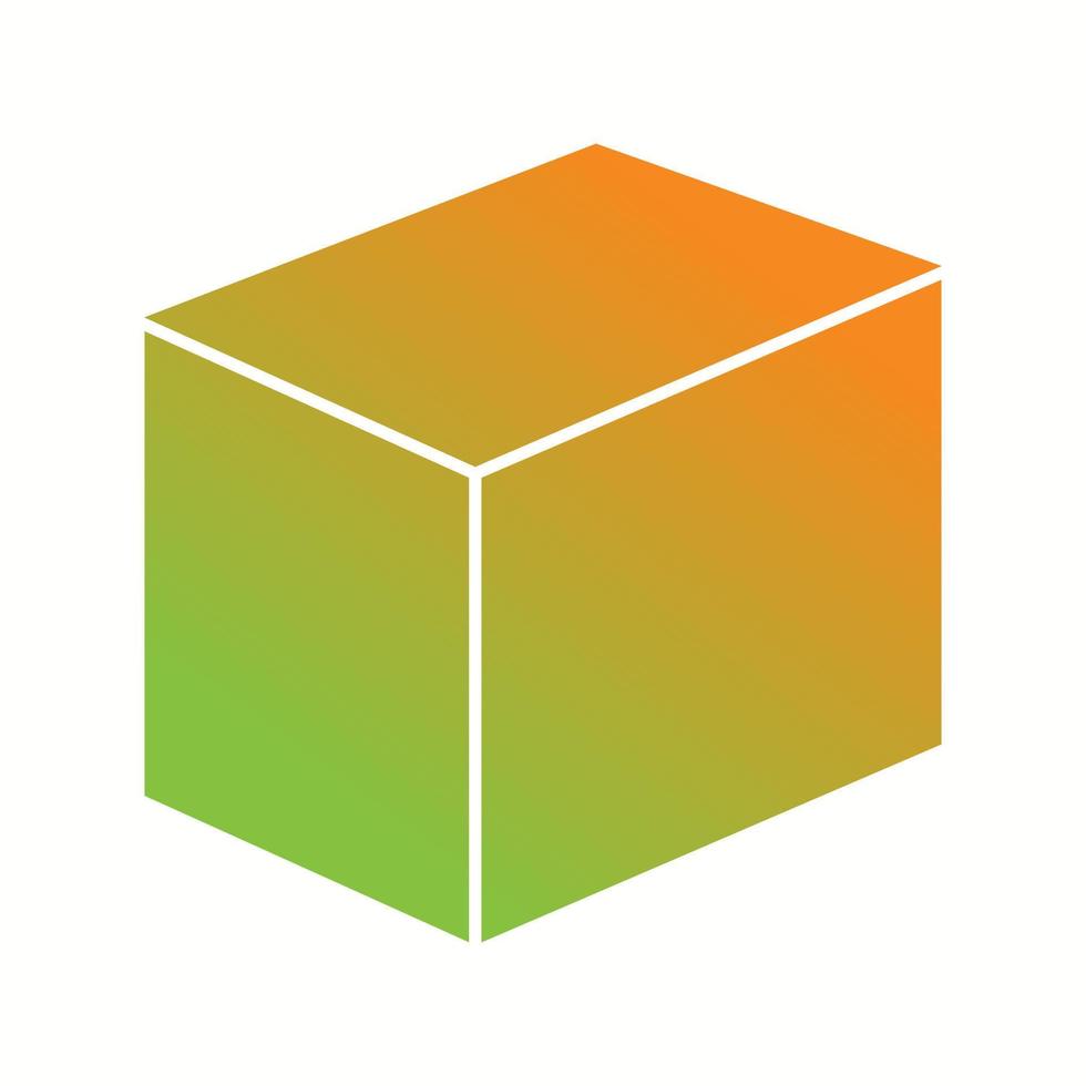 Beautiful Cube Glyph Vector Icon