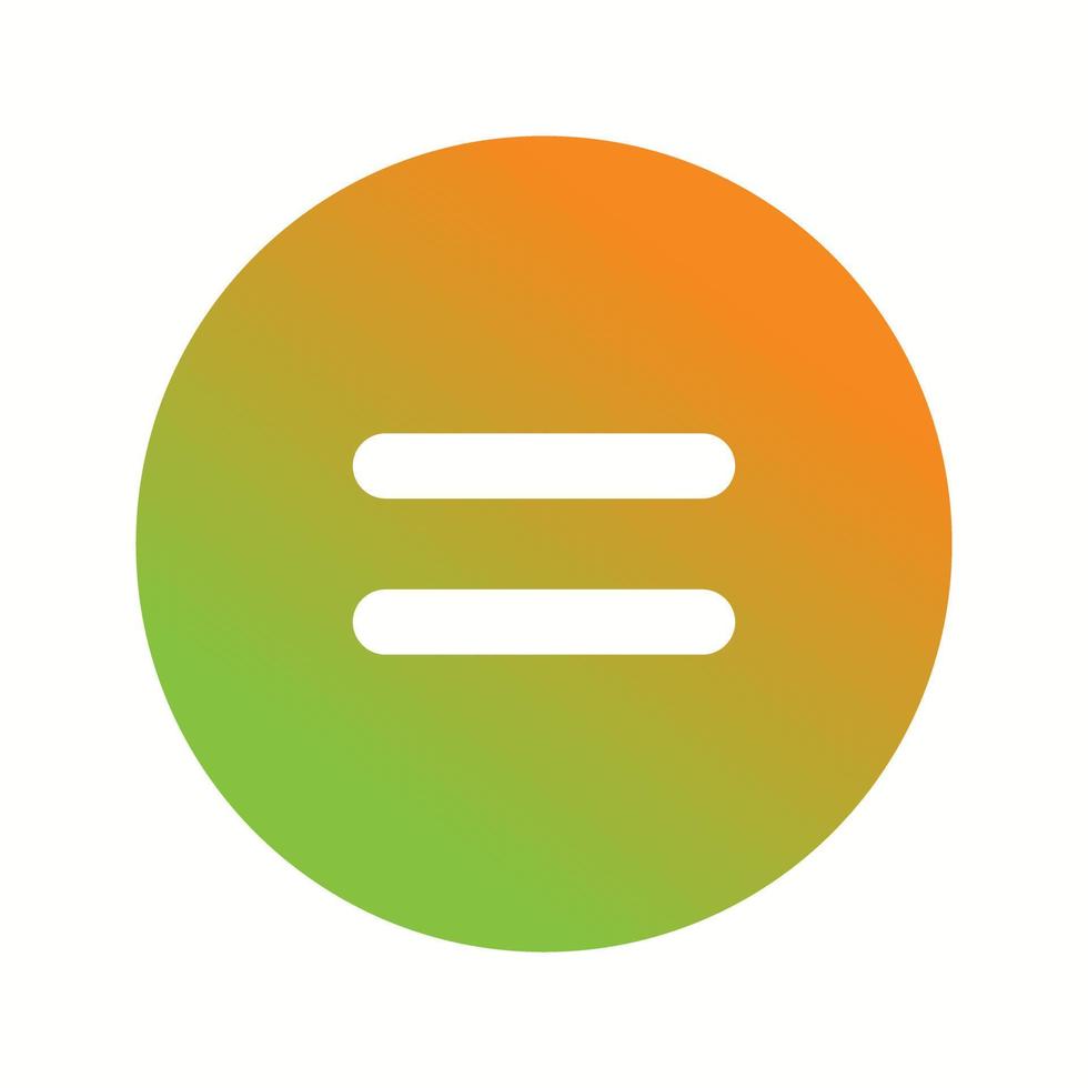 Beautiful Equal to Symbol Glyph Vector Icon