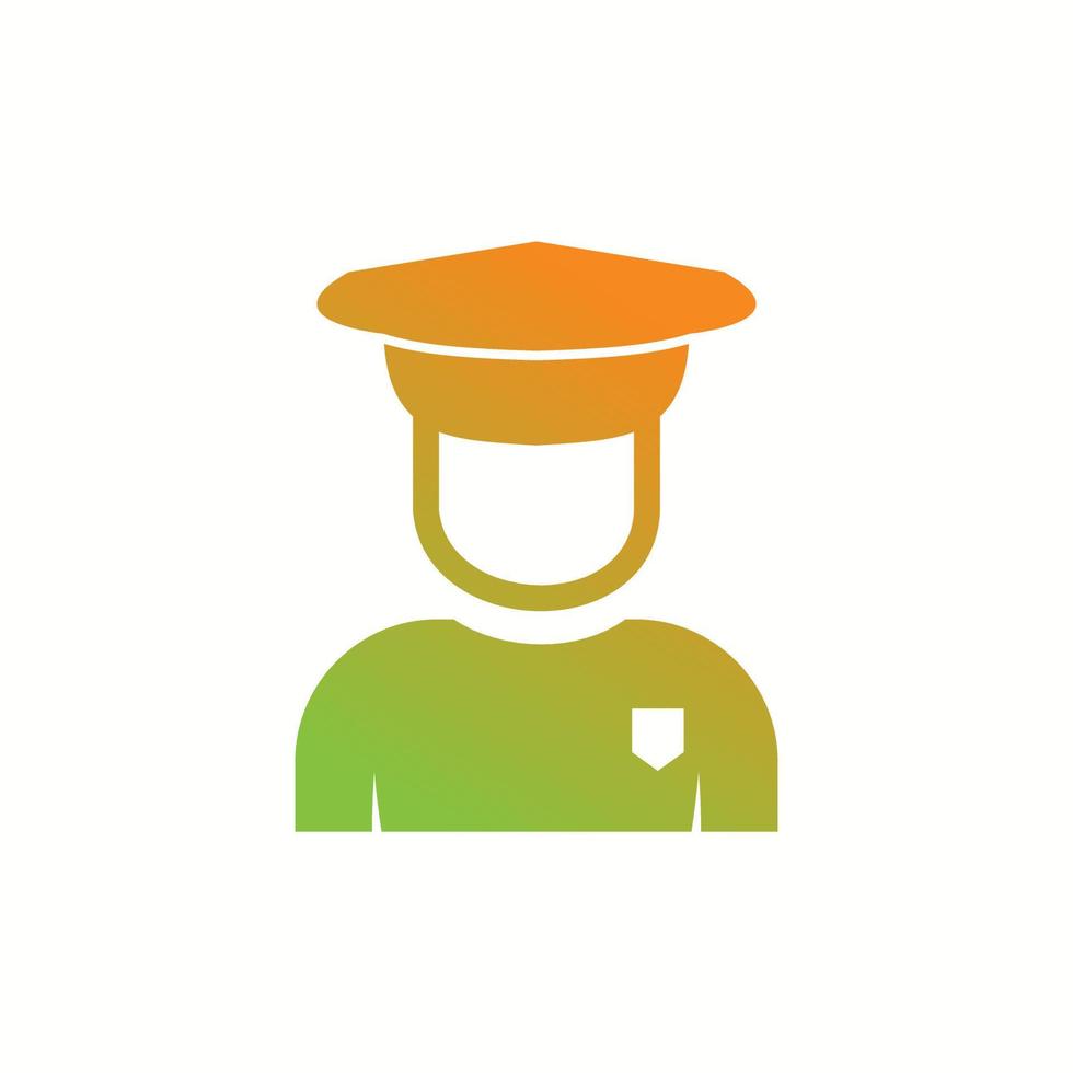 Beautiful Security Guard Glyph Vector Icon