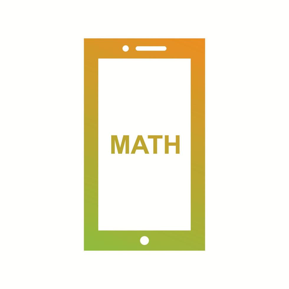 Beautiful Math on Mobile Glyph Vector Icon