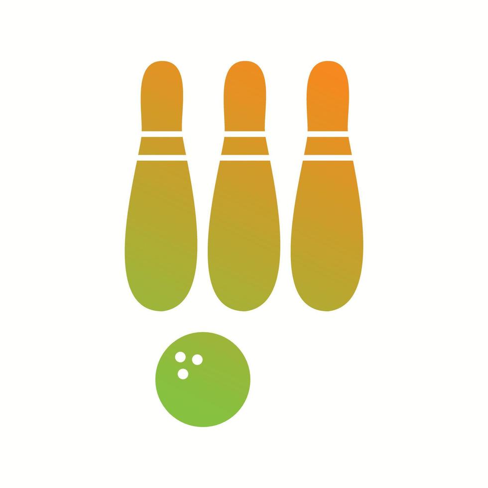 Beautiful Bowling Glyph Vector Icon