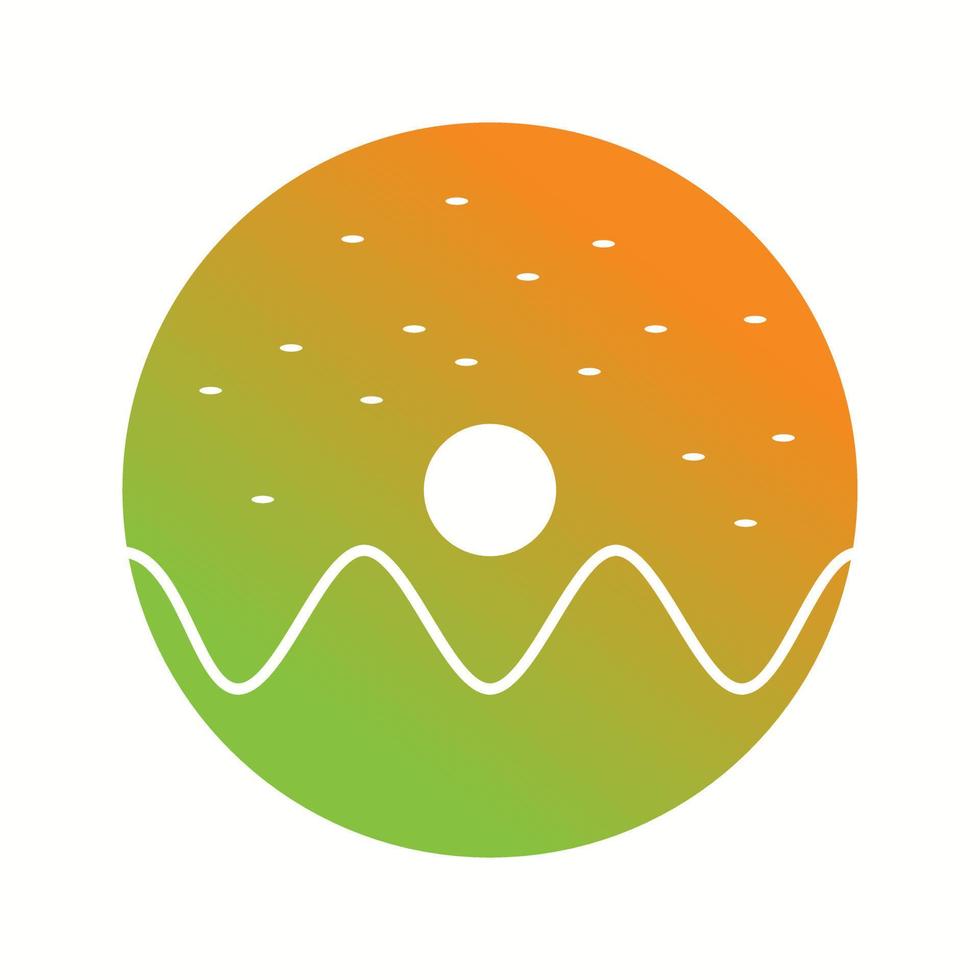 Beautiful Doughnut Sprinkled Glyph Vector Icon