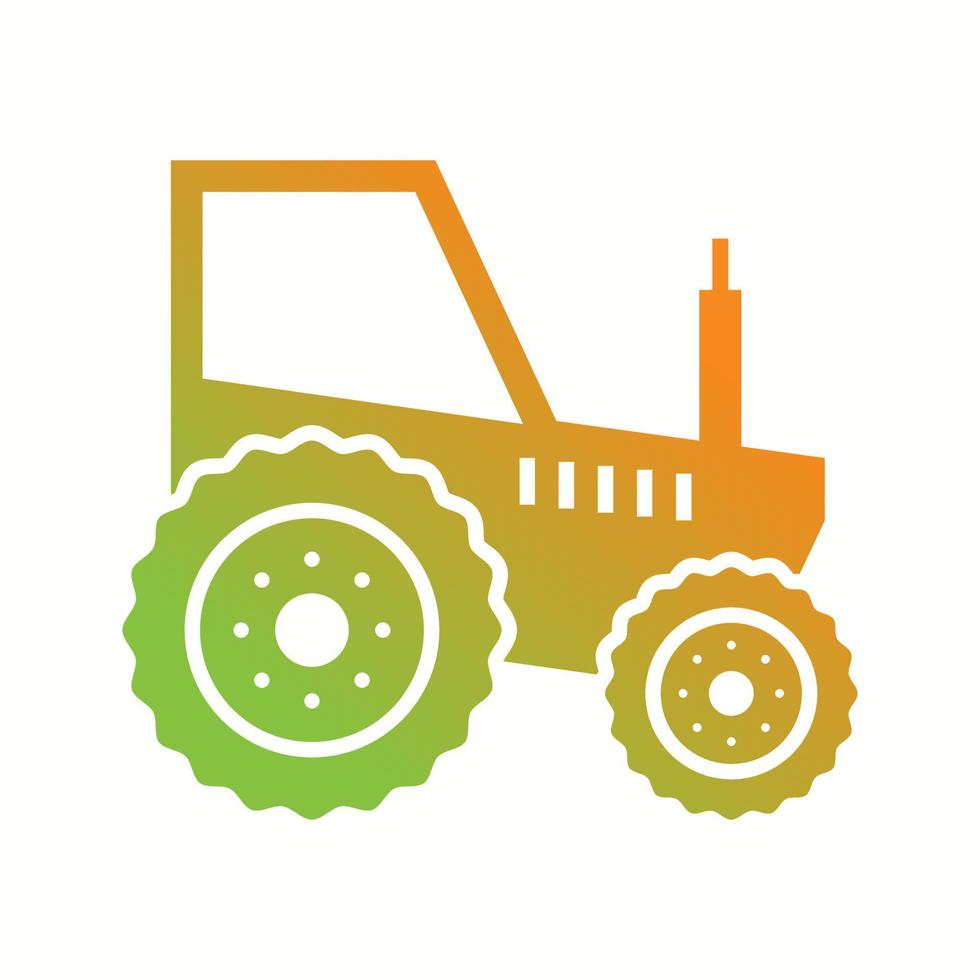 Beautiful Tractor Glyph Vector Icon