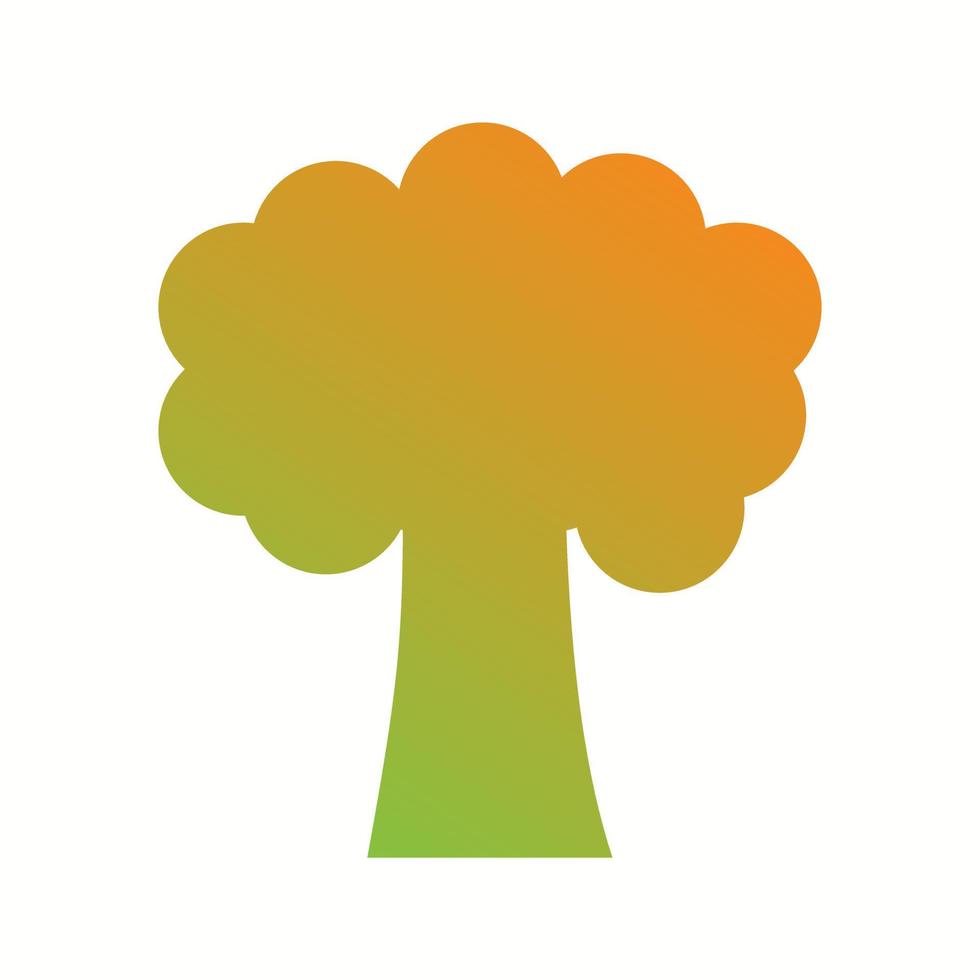 Beautiful Tree Glyph Vector Icon