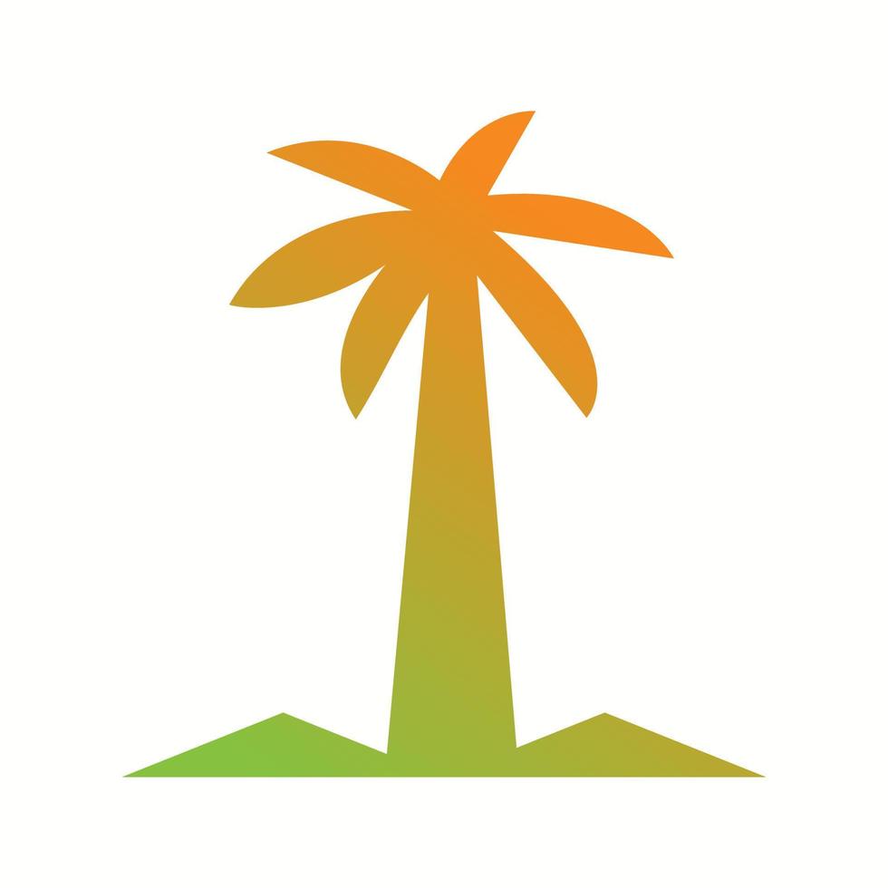 Beautiful Coconut Tree Glyph Vector Icon