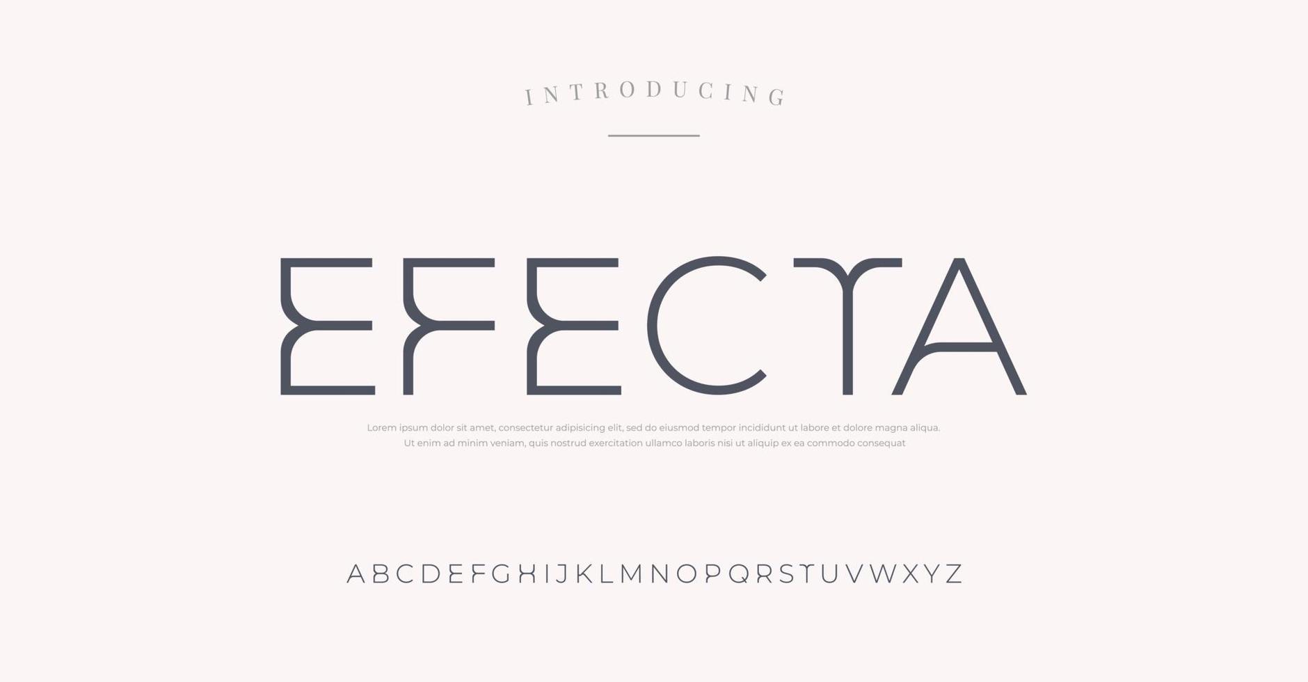 elegante Delgado alfabeto sans serif fuente. lujo clásico letras tipografía decorativo concepto para Boda invitaciones, letras, señales, Moda y muchos más. vector