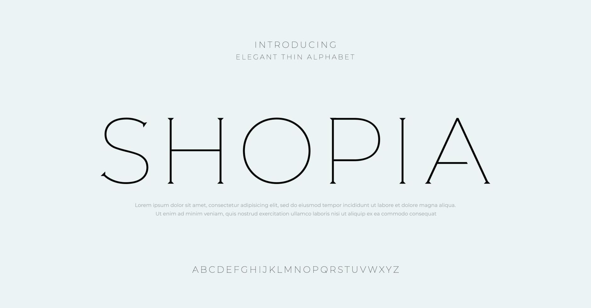 Elegant thin alphabet font. Luxury classic lettering typography decorative concept for wedding invitations, letters, signs, fashion and many more. vector