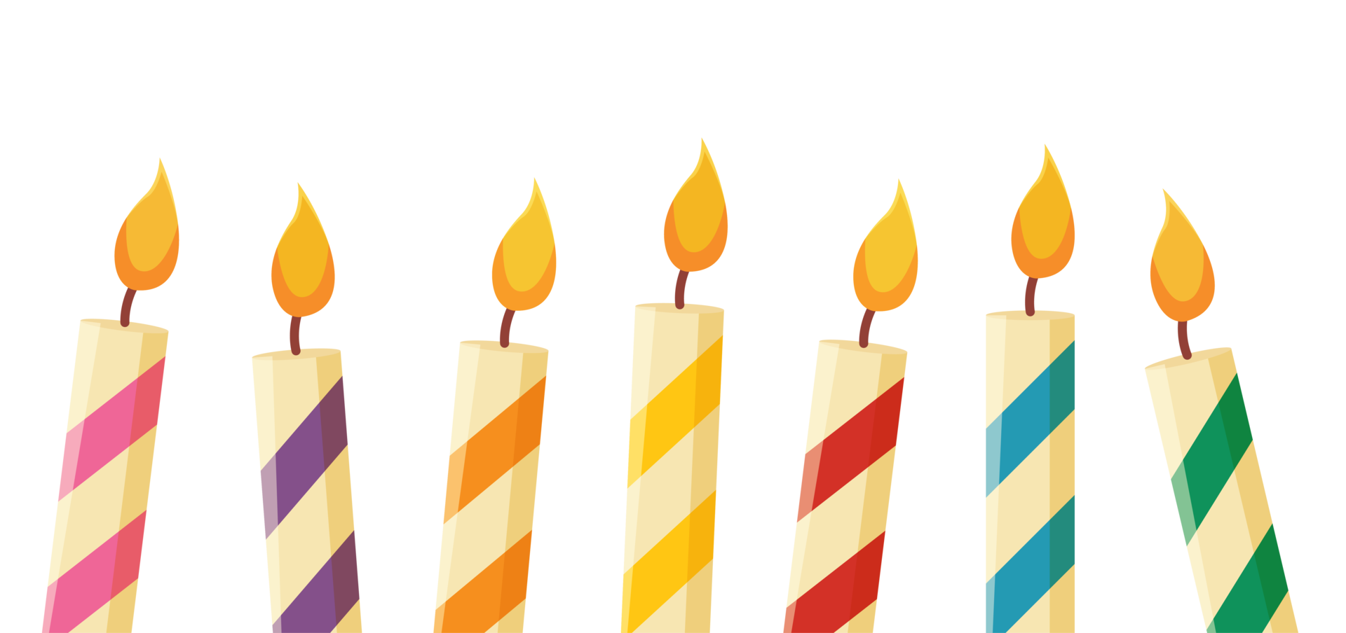 Colorful birthday candles illustration 21559034 png