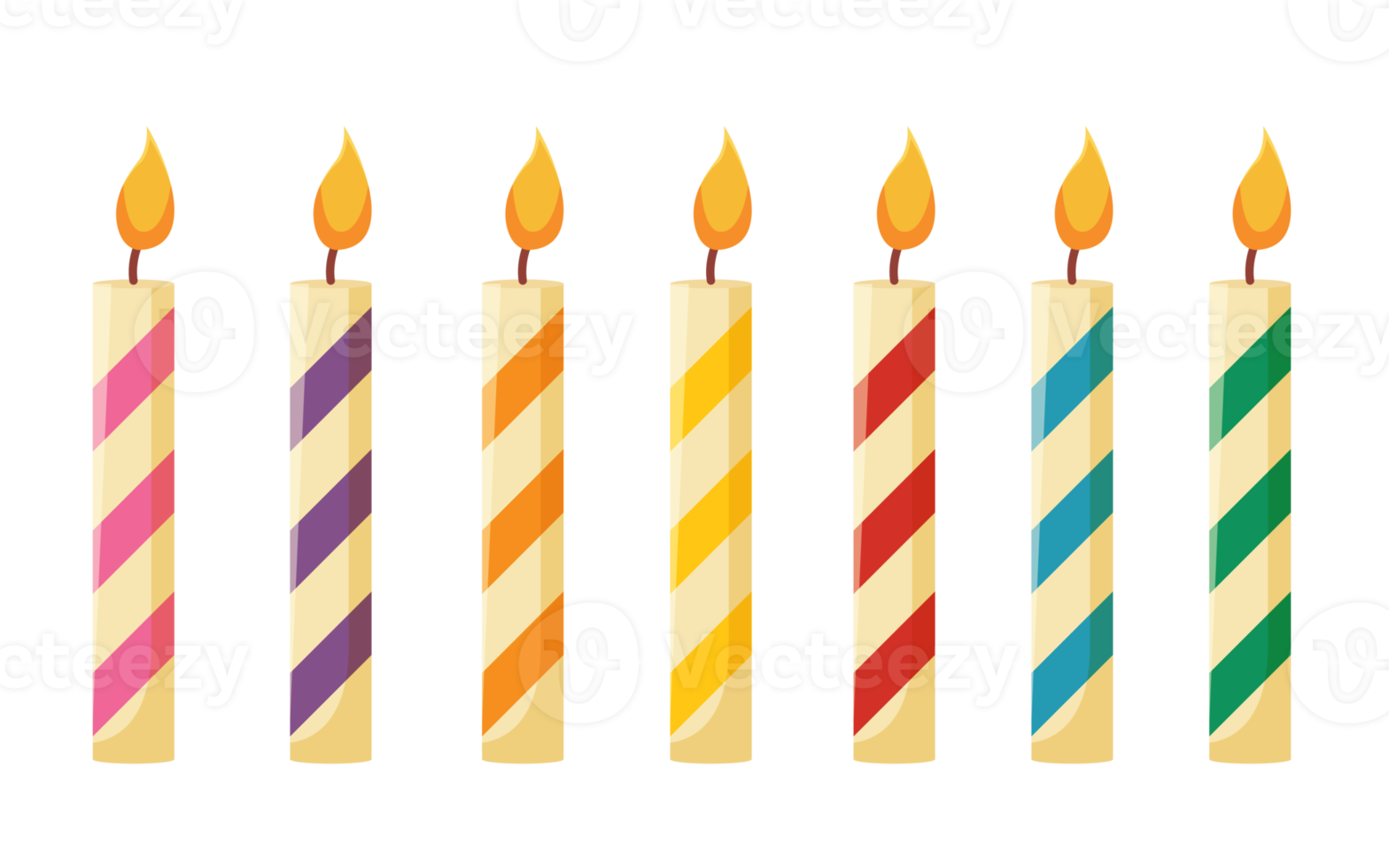 coloré anniversaire bougies illustration png