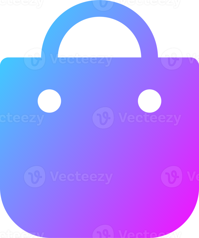 Shoping bag icon in gradient colors. Shop bag sign for web or commerce apps interface. png