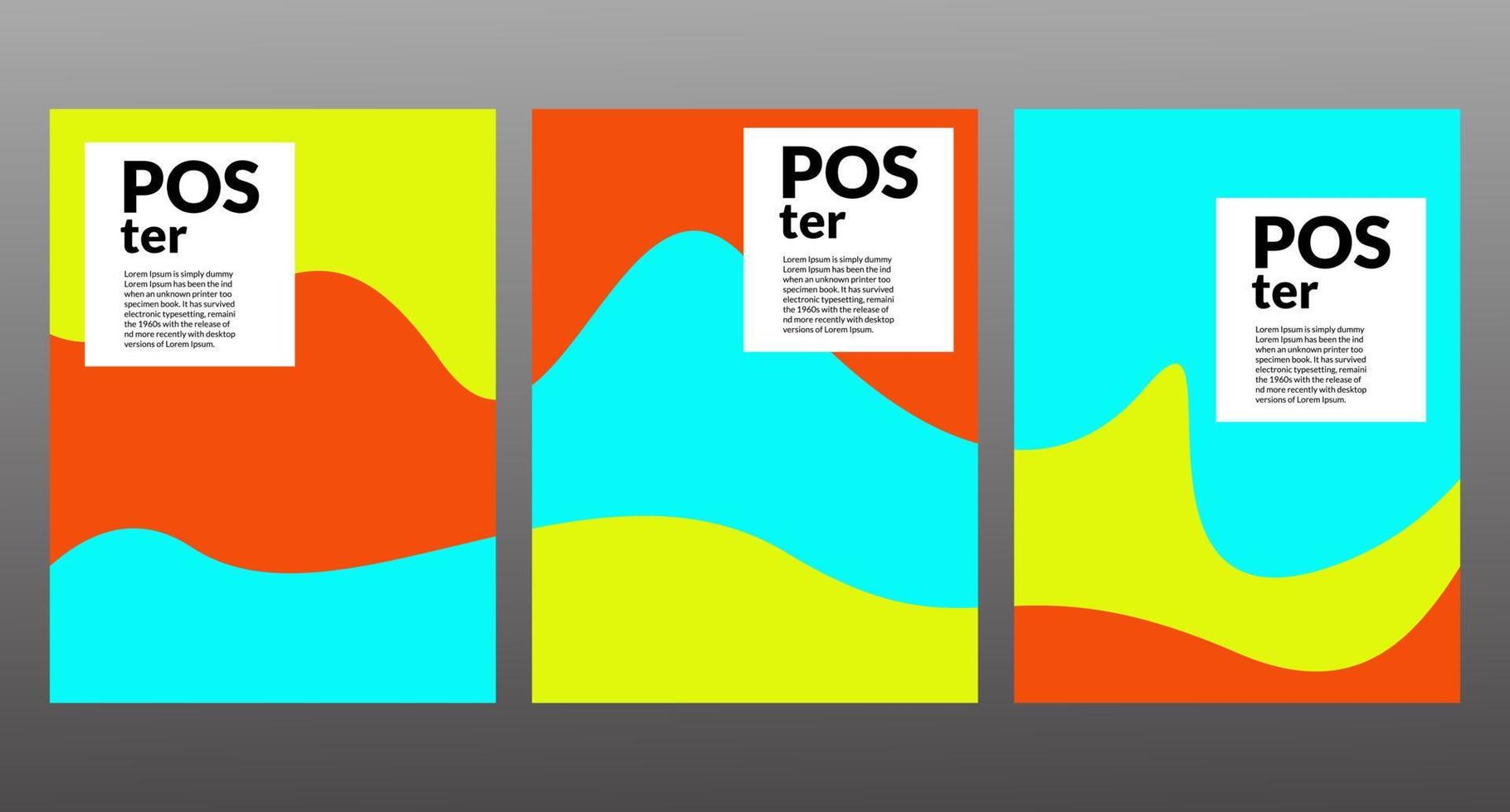 Vector colorful abstract fluid poster and banner template