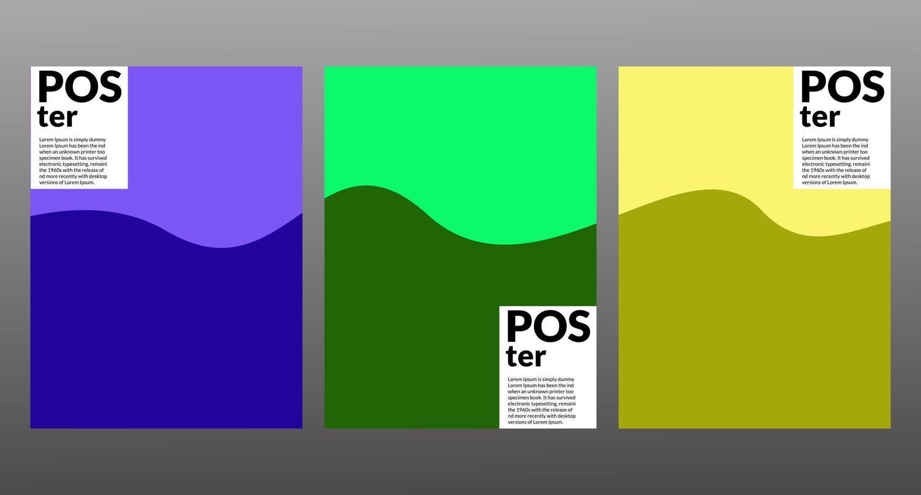 Vector colorful abstract fluid poster and banner template