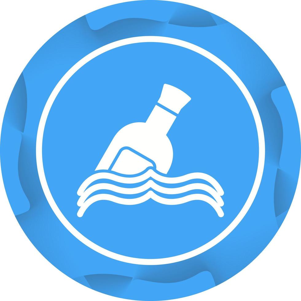 Bottle in Water Vector Icon