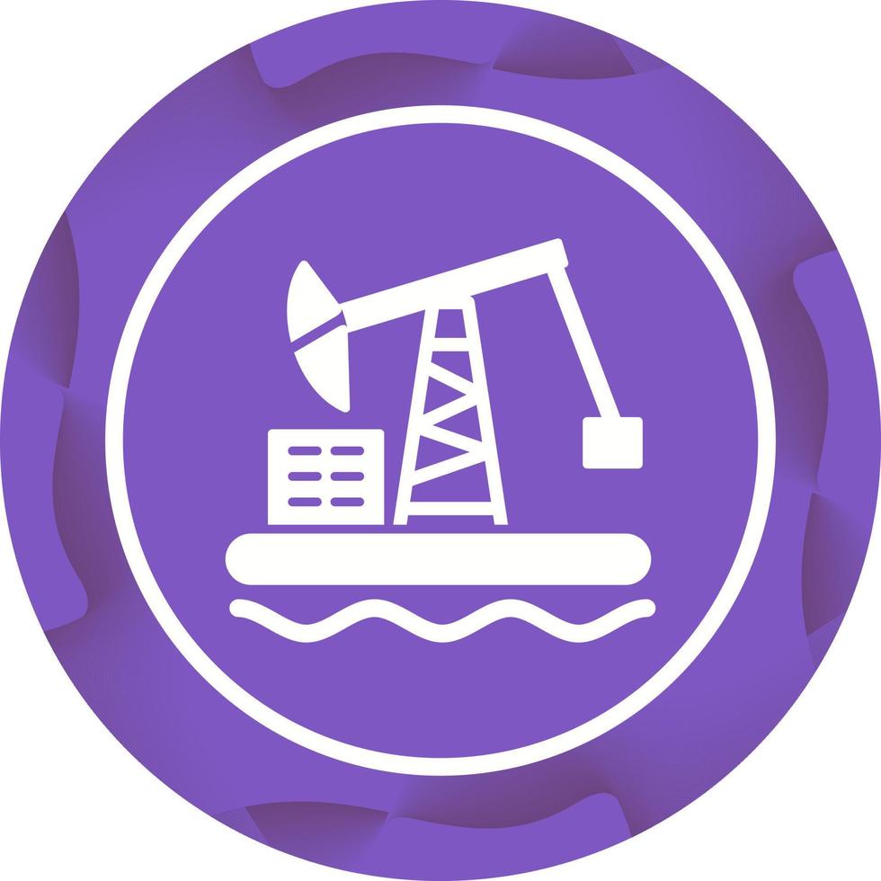 Oil Platform Vector Icon