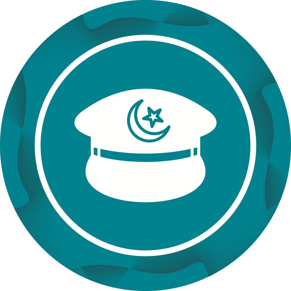 icono de vector de sombrero militar