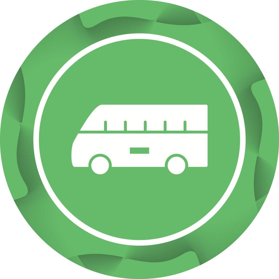 Bus on Airport Vector Icon
