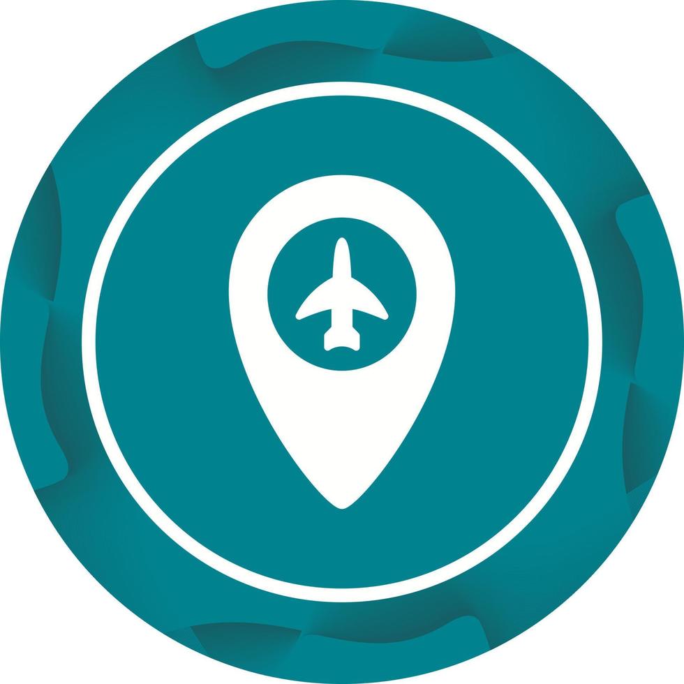 icono de vector de ubicación del aeropuerto