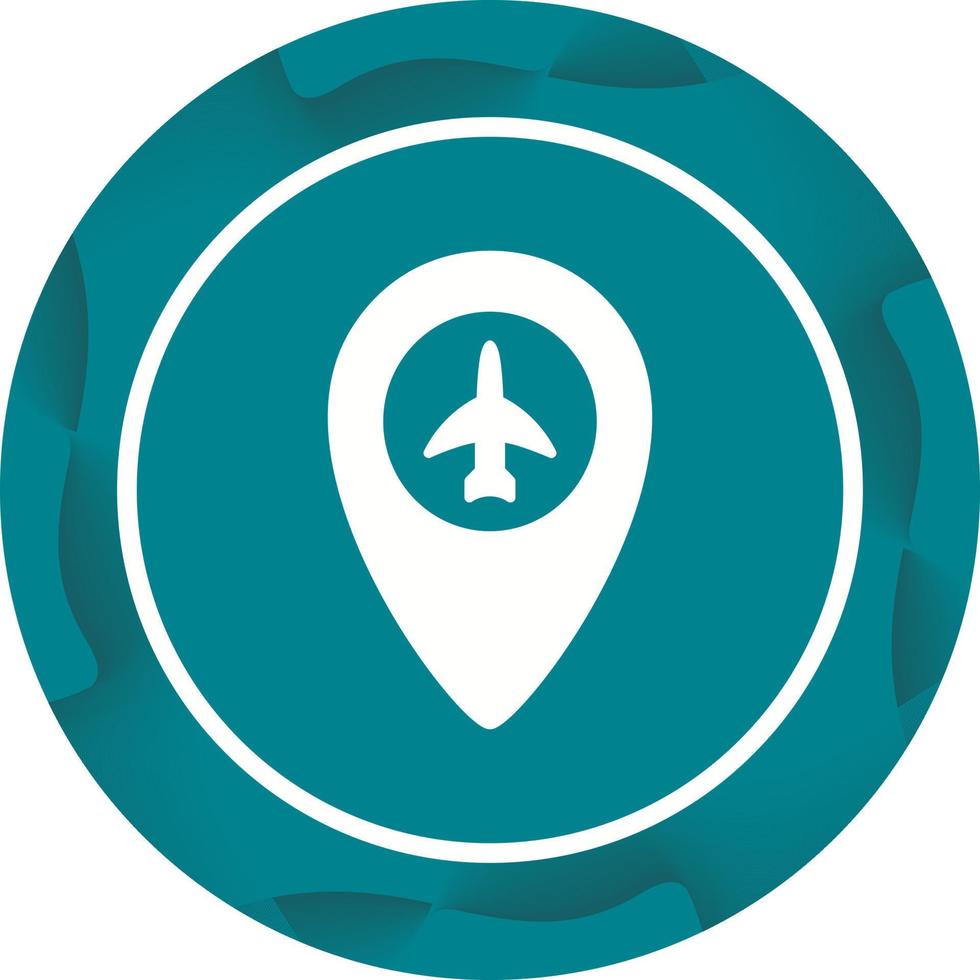 Airport Location Vector Icon