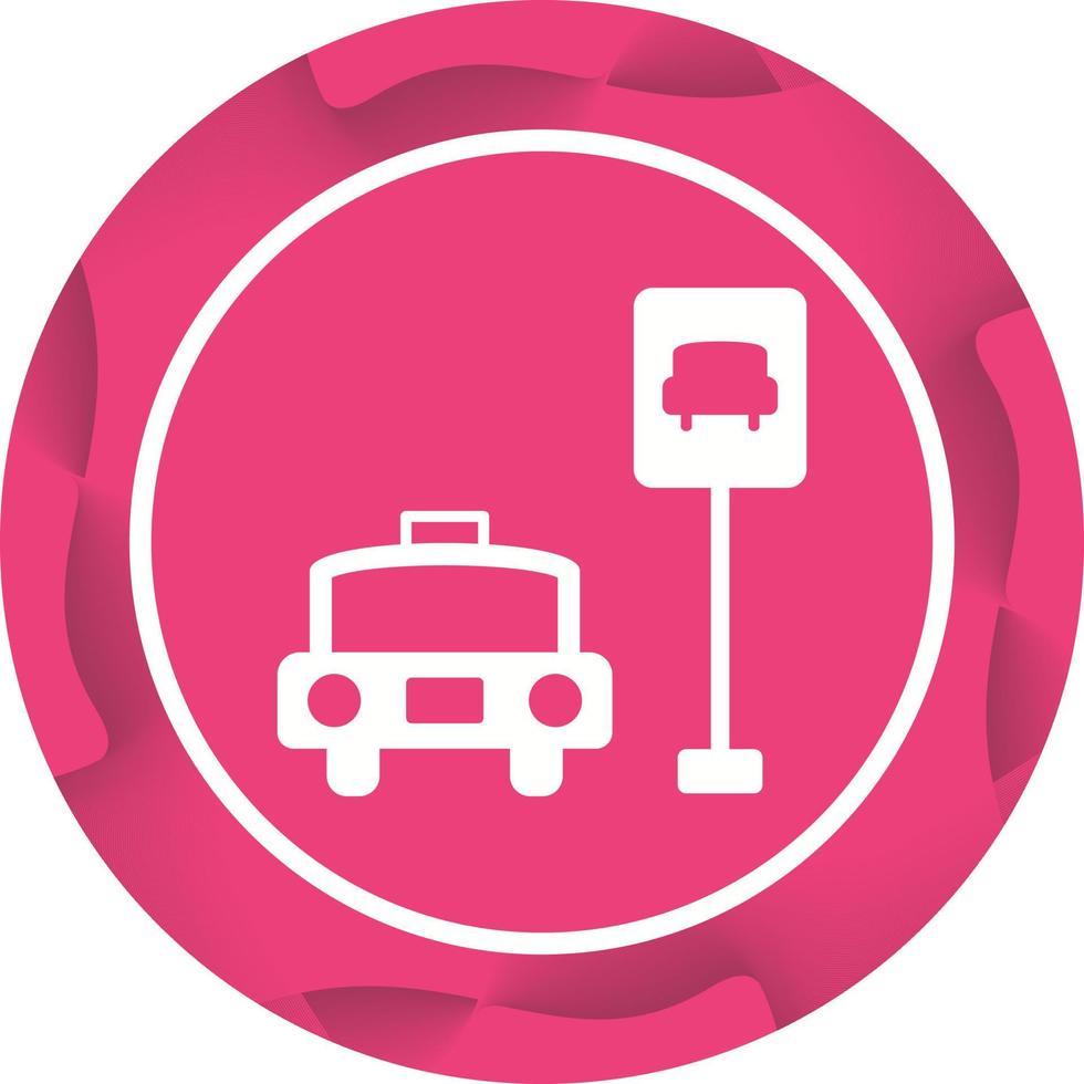 Taxi Stand Vector Icon