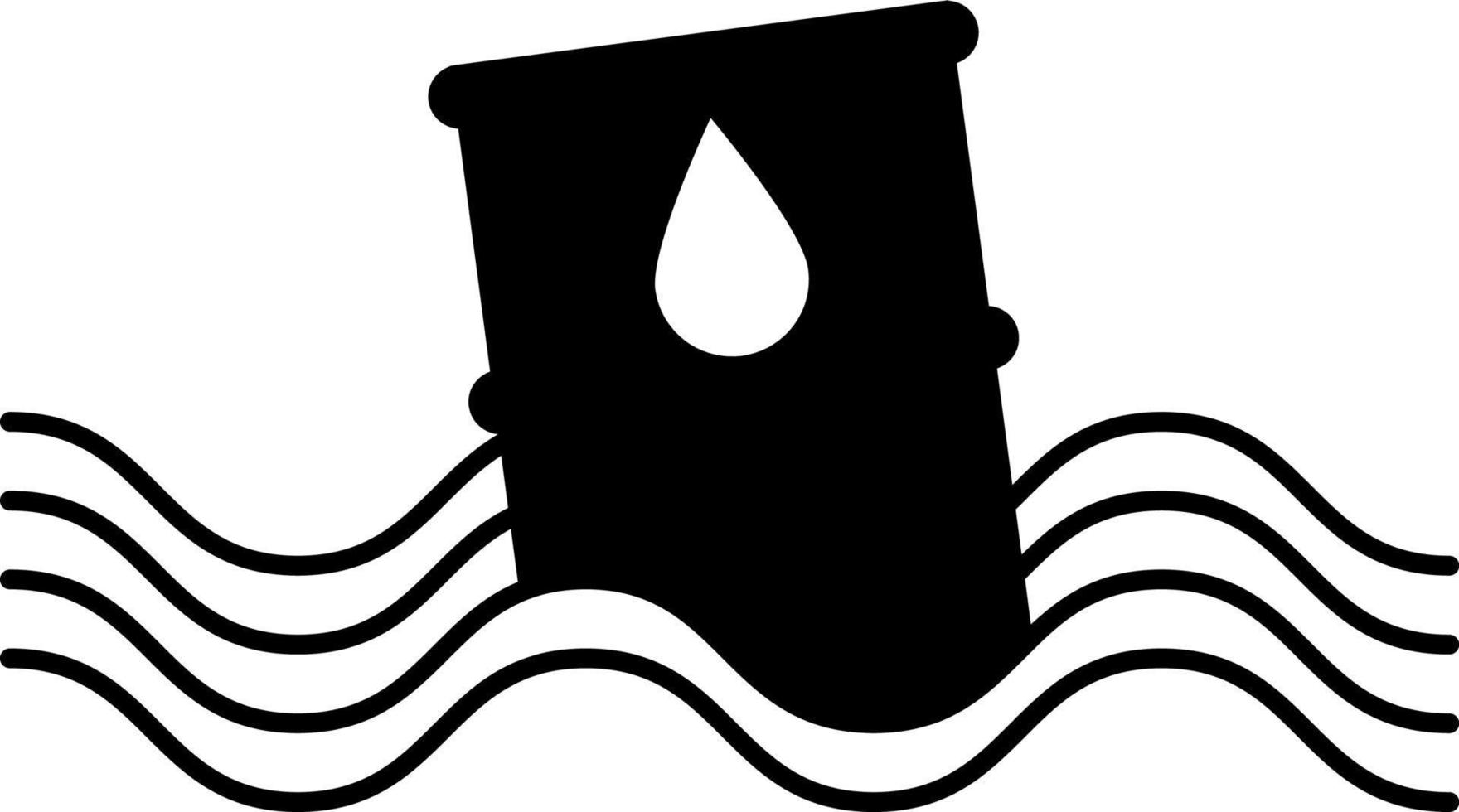 Sea pollution, harmful wastes, oil icon can be used for web, mobile and infographic. Vector icon on white background